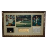 Deluxe Framed Fred Couples 1992 Masters Tribute Ensemble w/Signed 11x14 Photo 