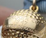 Frank Stranahan's 1947 Walker Cup Award-Pers.Ball with Adorning Ribbon-St. Andrews