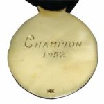 Frank Stranahan's 1952 Western Golf Amateur Championship 14 K Medal with Ribbon