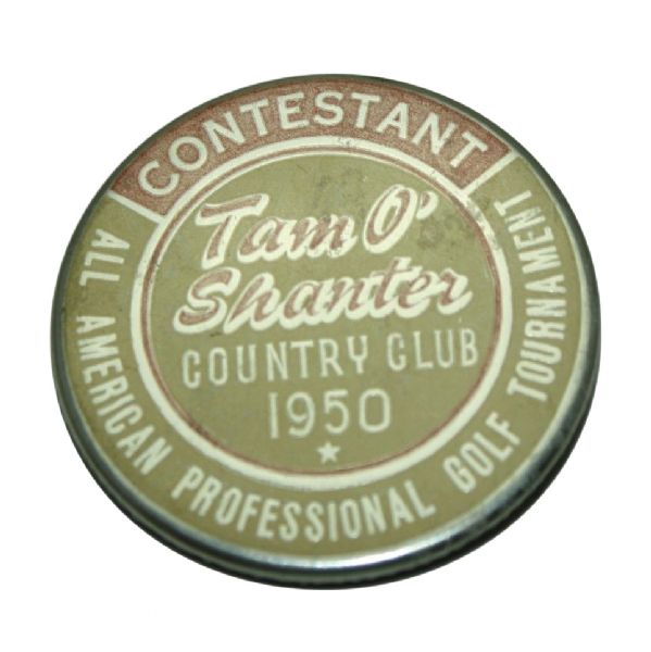 Frank Stranahans 1950 Tam OShanter Contestant Pin