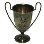 Sterling Silver Golf Presentation Cup with Crossed Clubs - 1877-1902