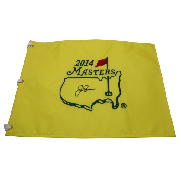 Jack Nicklaus Signed 2014 Masters Embroidered Flag JSA COA