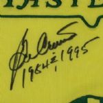 Ben Crenshaw Signed 2007 Masters Embroidered Flag with Years Inscription JSA COA