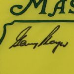 Gary Player Signed 2014 Masters Embroidered Flag JSA COA