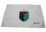 Gary Player Signed Embroidered Hall of Fame Flag - Undated JSA COA