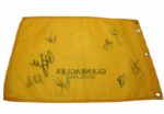 Multi-Signed 2014 Ryder Cup Screen Flag - 8 Signatures JSA Y01629