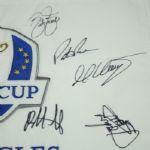 Superstar Signed 2014 Ryder Cup Embroidered White Flag JSA COA