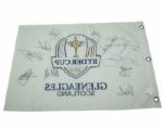 Superstar Signed 2014 Ryder Cup Embroidered White Flag JSA COA