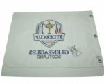 Jordan Spieth Signed 2014 Ryder Cup Embroidered White Flag JSA COA