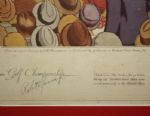 Bobby Jones Signed 1930 Currier & Ives British Open@St. Andrews - RARE!