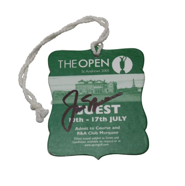 Jack Nicklaus Signed 2005 British Open Badge-His Last as Player-St. Andrews-JSA COA