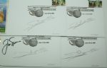 Jack Nicklaus Signed 2000 U.S. Open 'Golden Bear' Salute Catchet, 3 More W/Artist 