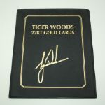 Tiger Woods Upper Deck Gold Foil 'Tiger Slam' Cards in Book