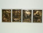 Tiger Woods Upper Deck Gold Foil 'Tiger Slam' Cards in Book