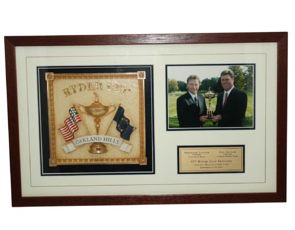 Oakland Hills 2004 Ryder Cup Thank You Gift Deluxe Shadowbox To C.E.O. Mich. PGA