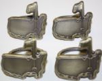 Augusta National Brass Members Napkin Holders Set of 4