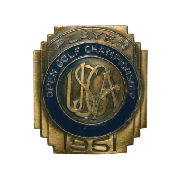 1951 US Open Contestant Badge - Ben Hogan Win @  "The Monster" Oakland Hills