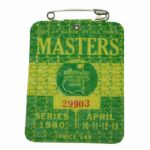 1980 Masters Badge - Seve Ballesteros First Masters Win