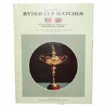 1975 Ryder Cup Near Mint Program - Laurel Valley G.C.-Arnold Palmer Captain