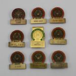 Lot of 8 Senior Open Contestants Badges and One Southern Amateur Money Clip