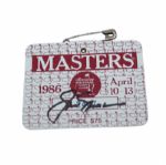 Jack Nicklaus Signed 1986 Masters Badge JSA COA