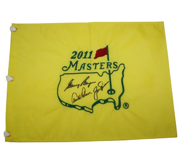 Big Three Signed Flag JSA COA