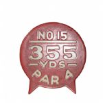 Early 1900s Chicago Vitreous Enamel Co. Hole 15 Yardage Marker