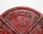 Early 1900's Chicago Vitreous Enamel Co. Hole 15 Yardage Marker