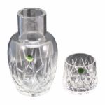 2004 Etched Masters Logo Cut Crystal Decanter & Glass- Hand Made In Ireland