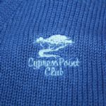 Cypress Point Club Blue  Size Large Embroidered Logo Sweater