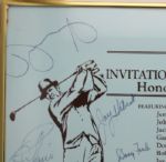 Signed By Seldom Seen 1948 Masters Champ CLAUDE HARMON-Tournament Poster 