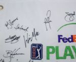 Multi-Signed 2014 PGA Playoffs Embroidered Flag - The Barclays JSA COA