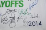 Multi-Signed 2014 PGA Playoffs Embroidered Flag - The Barclays JSA COA