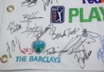 Multi-Signed 2014 PGA Playoffs Embroidered Flag - The Barclays JSA COA