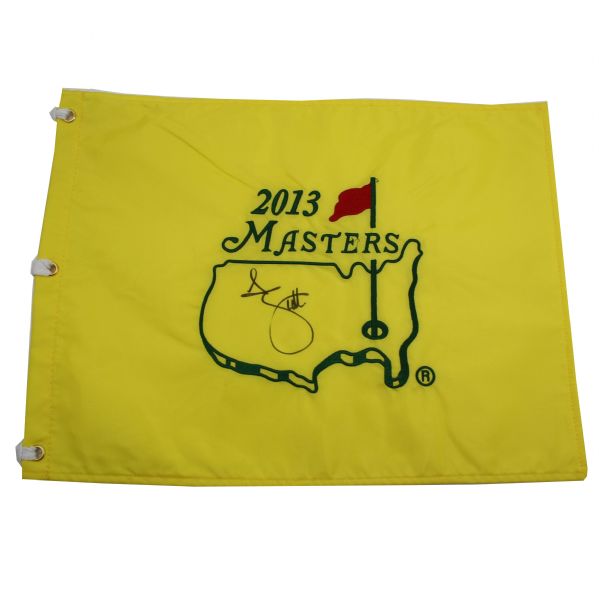 Adam Scott Signed 2013 Masters Embroidered Flag JSA COA