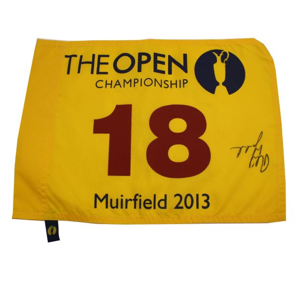 Phil Mickelson Signed 2013 Open Flag JSA COA