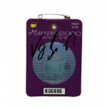 Vijay Singh Signed 2000 Masters Badge JSA COA