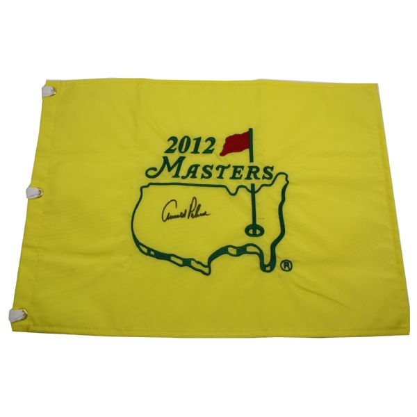Arnold Palmer Signed 2012 Masters Embroidered Flag JSA COA