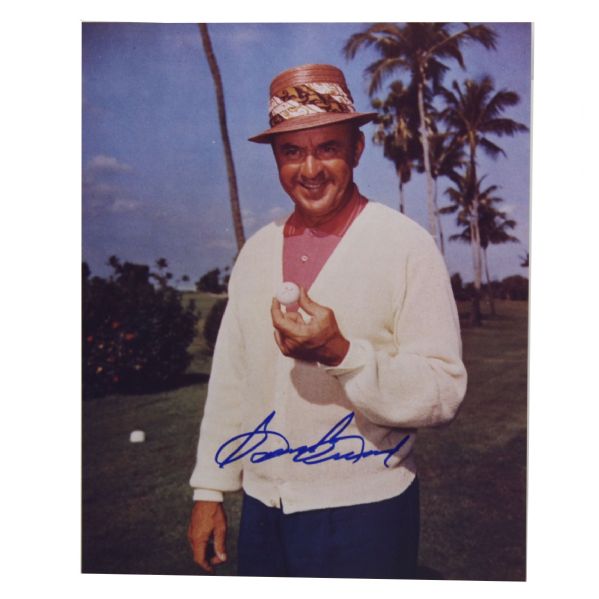 Sam Snead Signed 8x10 - Holding Golf Ball JSA COA