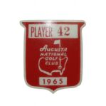 Jack Flecks 1965 Masters Contestant Pin - Jack Nicklaus 2nd Masters Victory