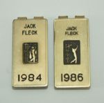 Jack Flecks 1984 and 1986 PGA Tour Money Clips