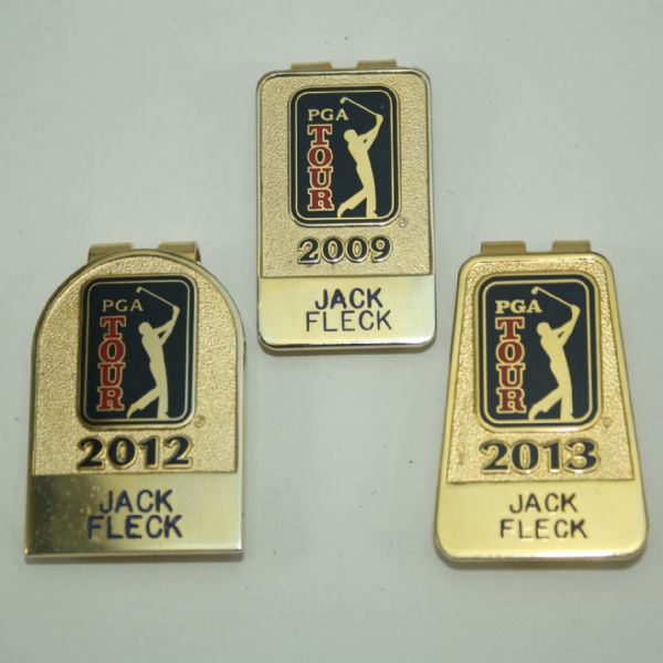 Jack Flecks 2009, 2012, and 2013 PGA Tour Money Clips