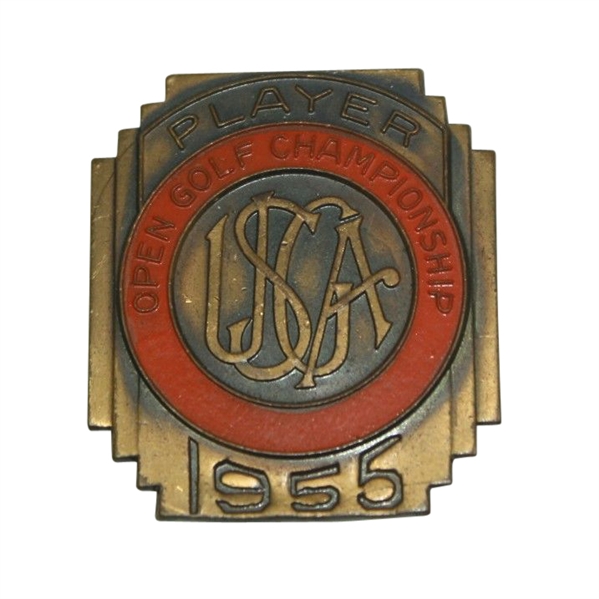 Jack Flecks 1955 US Open Contestant Pin-From His Win Over Ben Hogan