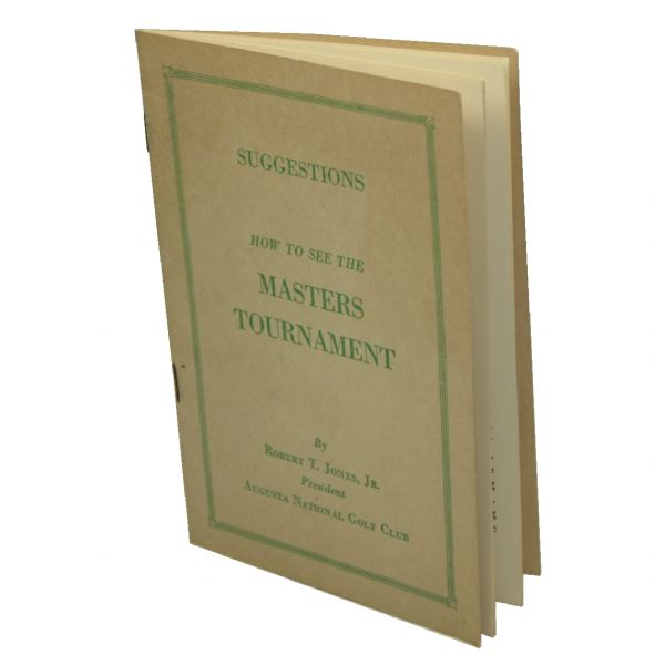 1949 Masters Spectator Guide - First Ever Issued - Snead Victory-SCARCELY Offered!