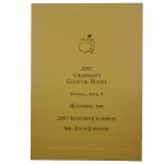 2007 Chairmans Cocktail Buffet Invitation to Honor Zach Johnson