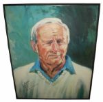 Arnold Palmers Finest Known Autograph w/Full Name & Wins On Oversize 33 X 44 Print