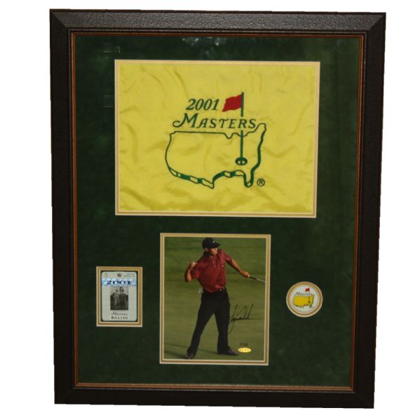 Tiger Woods 2001 Masters Tribute w/UDA Limited Edition 8x10 Framed Photo BAJ25316