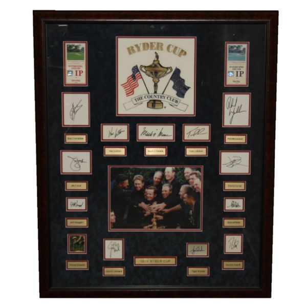1999 Ryder Cup Team Signed Framed Presentation JSA #B92890