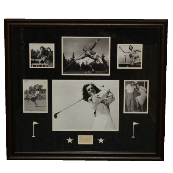 Babe D. Zaharias Deluxe Framed Cut Signature Ensemble PSA #83198583