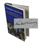 Herbert Hoover Signed Book On Growing Up Hard Cover w/Dust Jacket